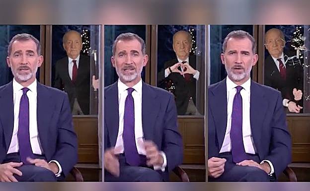 La broma viral: el rey emérito tocando para entrar