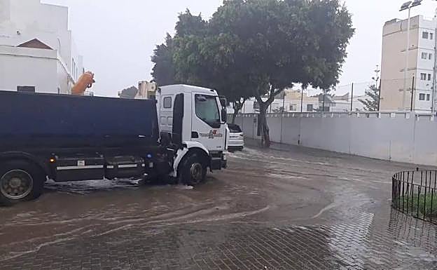 Filomena llega con fuerza a Lanzarote