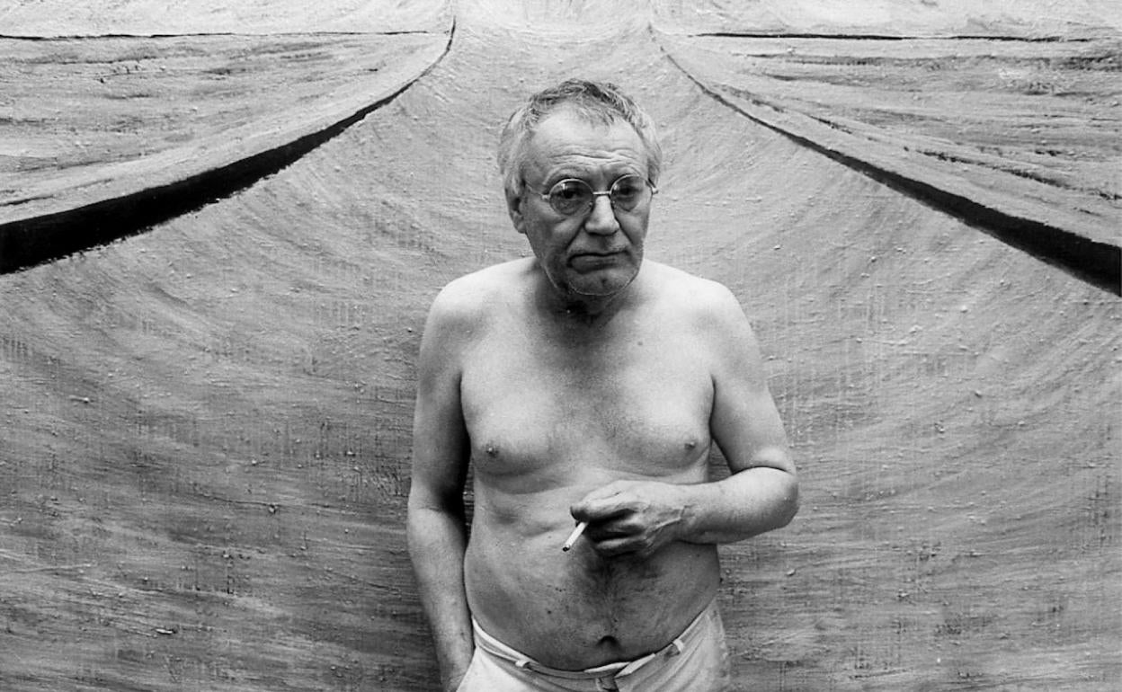 Manuel Padorno en su estudio. 