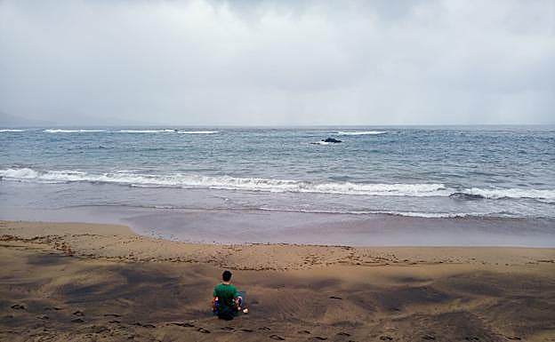 Así lucía Las Canteras este martes. 