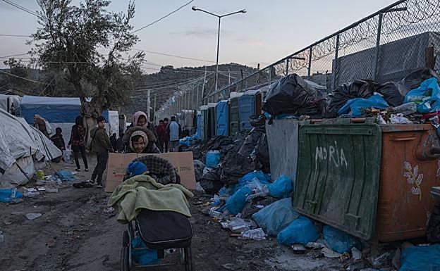 Imagen tomada por el equipo de Unahoramenos en Moria. 