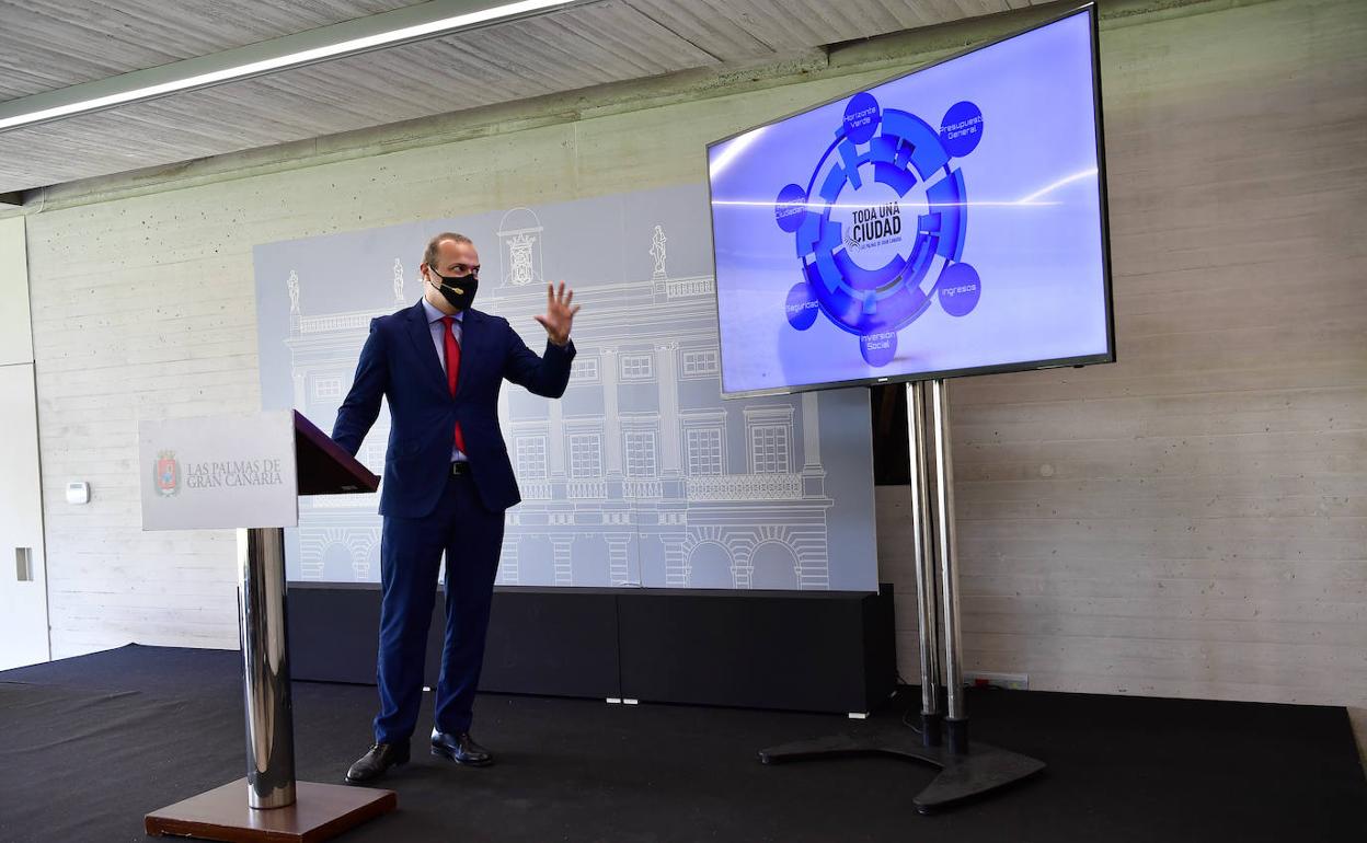 El alcalde, Augusto Hidalgo, presenta los presupuestos de 2021. 