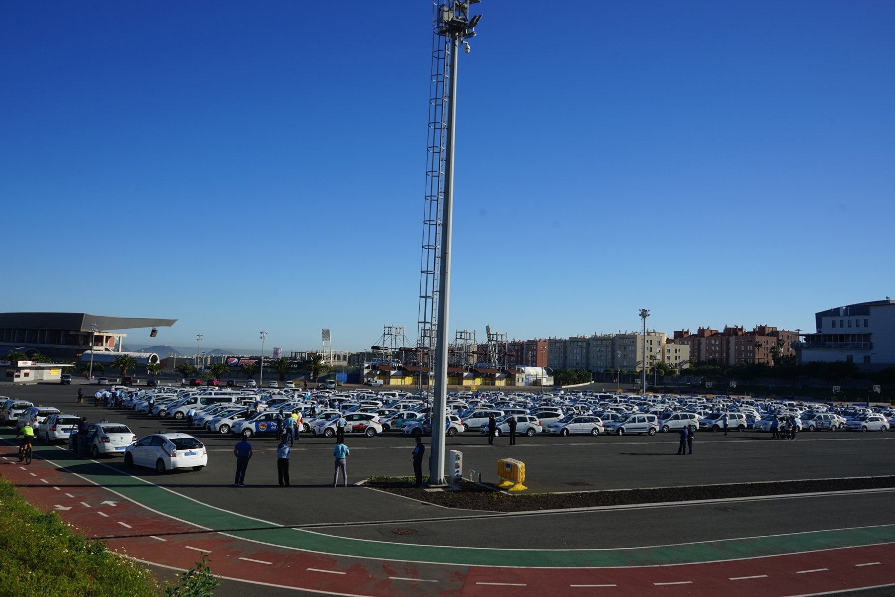 Aspecto del parquin del Gran Canaria este viernes. 