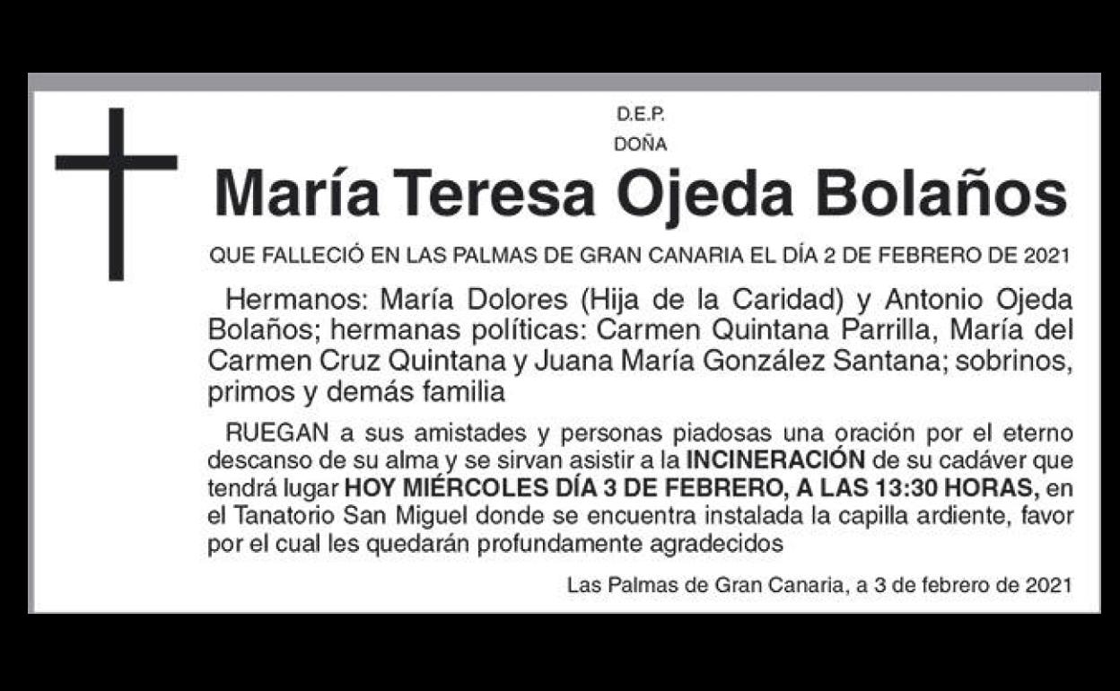 María Teresa Ojeda Bolaños