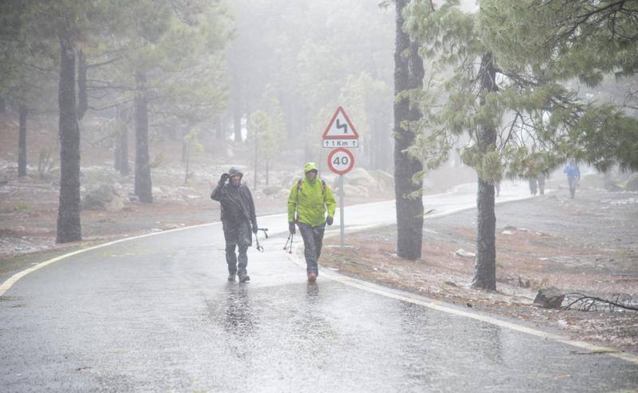 La cumbre helada el pasado 9 de enero