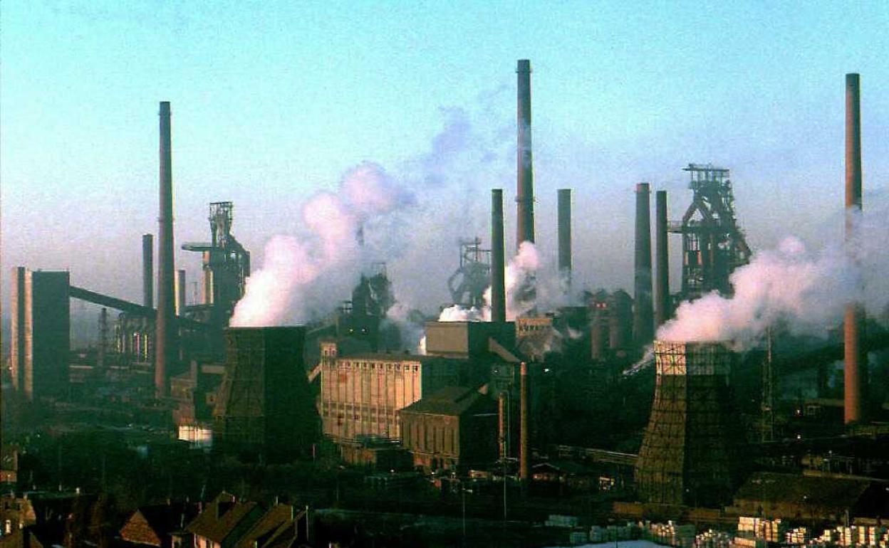 Vista de una fábrica alemana. 