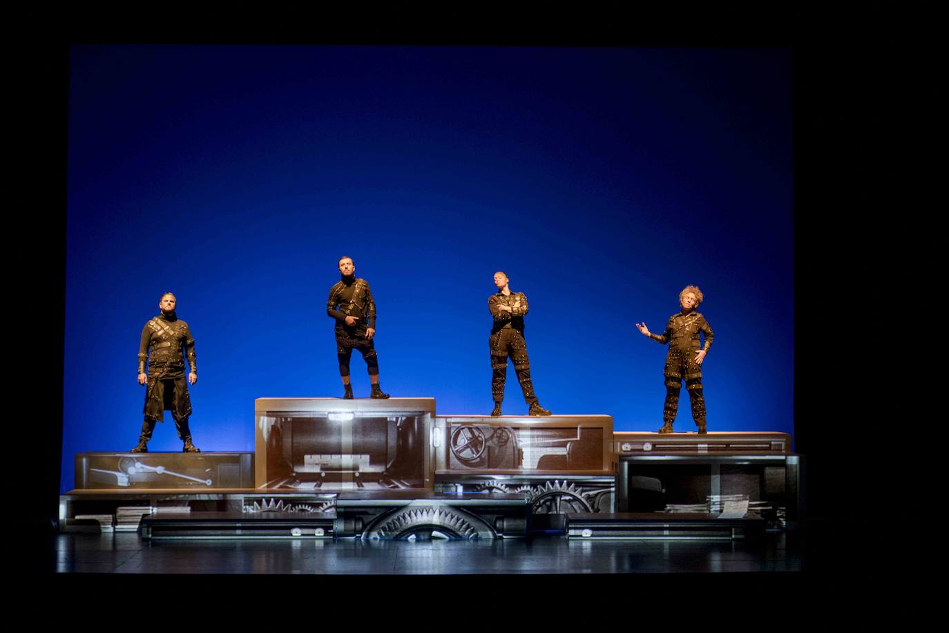 Los cuatro actores de la obra que dirige Mario Vega