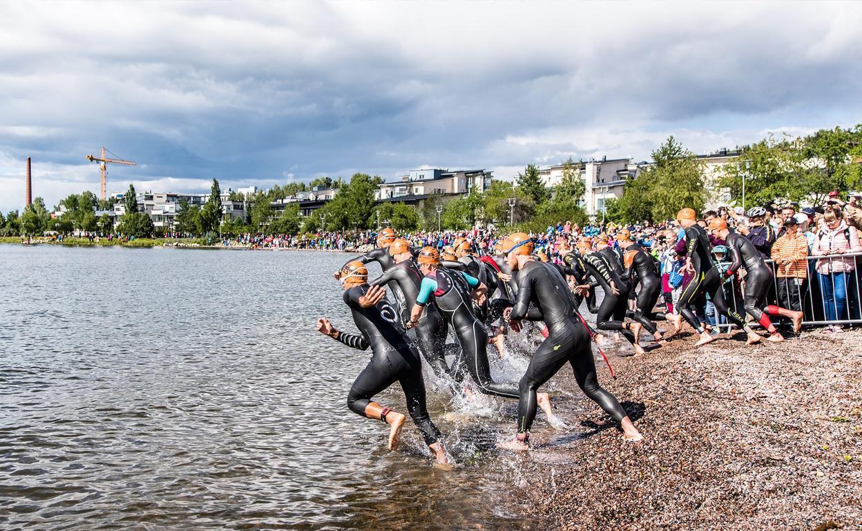 Salida de la competición en 2019. 