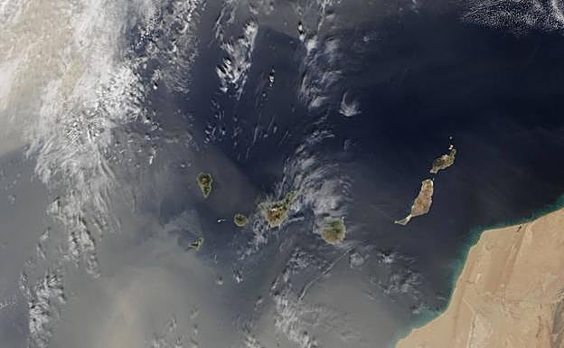 Imagen del satélite de la NASA a las 15.00 horas de este miércoles