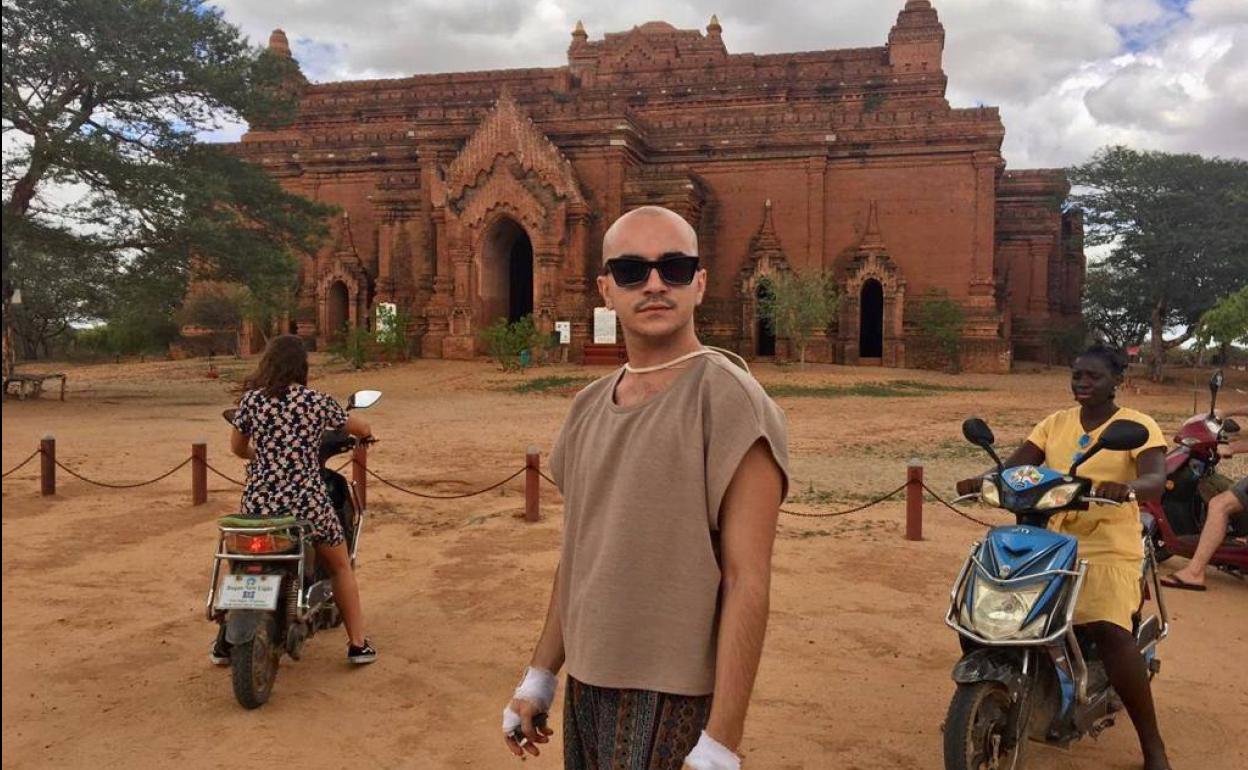 Eduardo Padrón, en Bagan. 