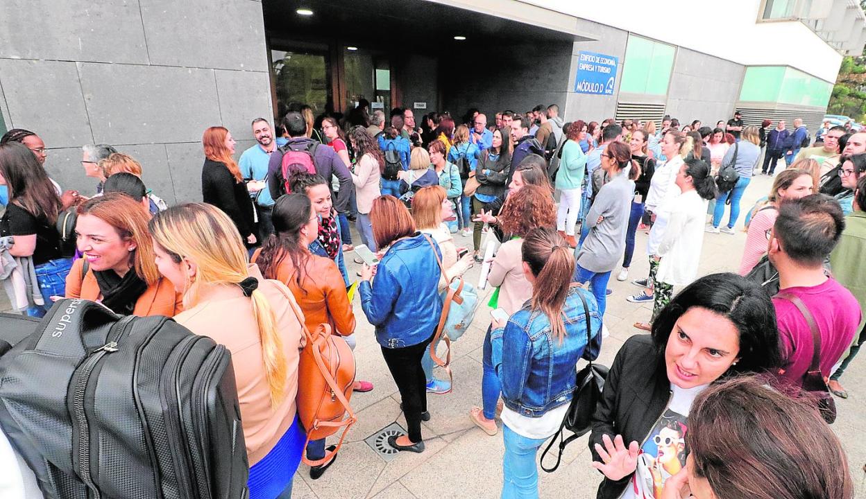 Foto de archivo de aspirantes a la OPE sanitaria convocada en 2018 y anulada por los tribunales. 