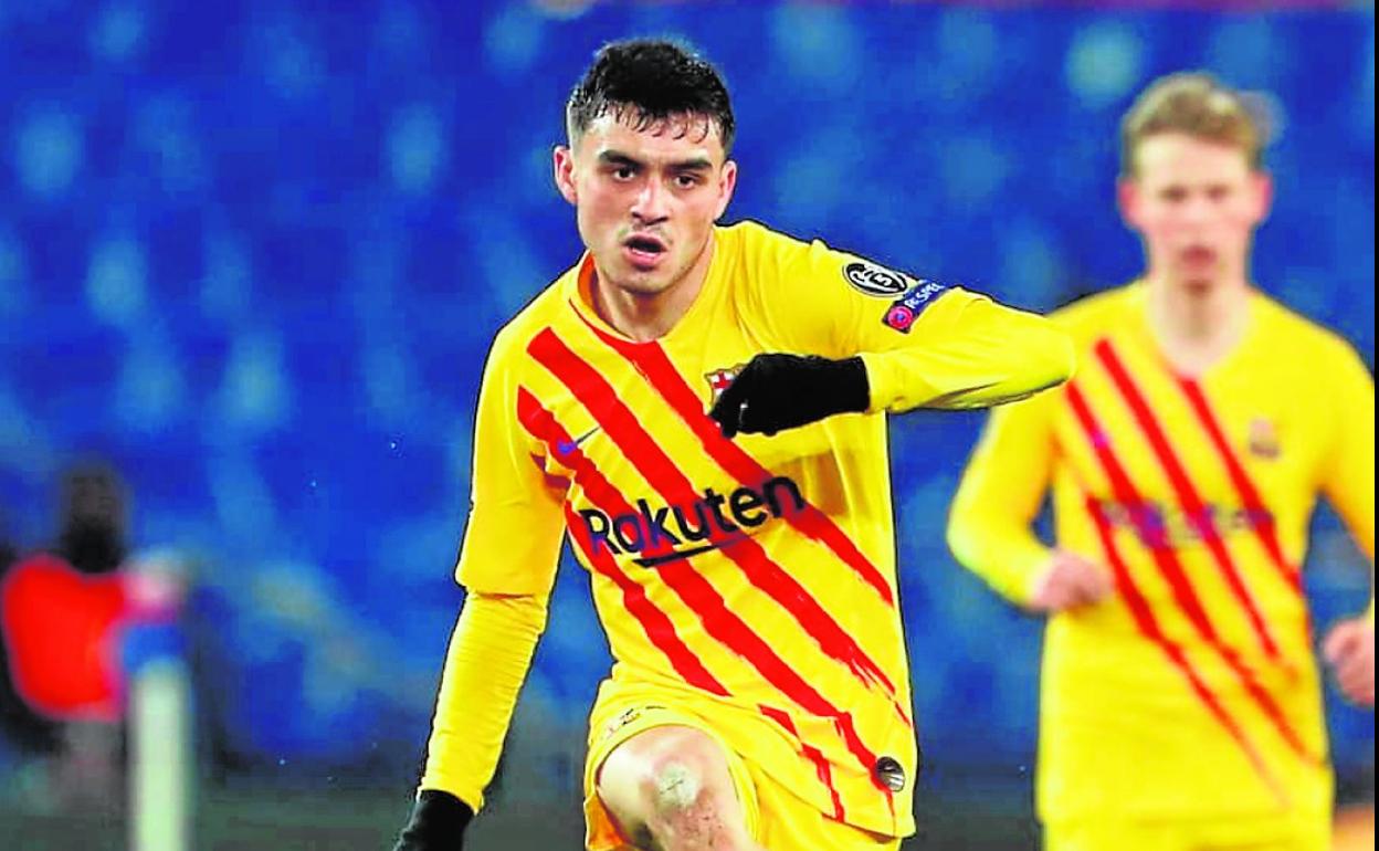 Pedri, el pasado miércoles en el partido de Champions con el Barcelona en París y ante el PSG. 