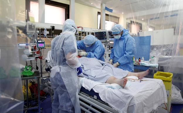 Imagen de archivo de un paciente covid. 