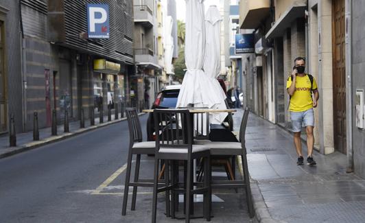 Otra terraza en la capital grancanaria. 