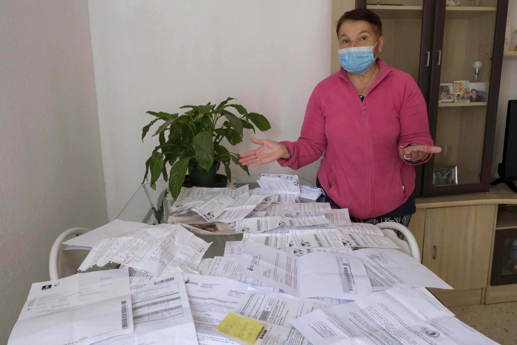 Teresa Rodríguez en la casa en la que reside desde haca más de 20 años. 