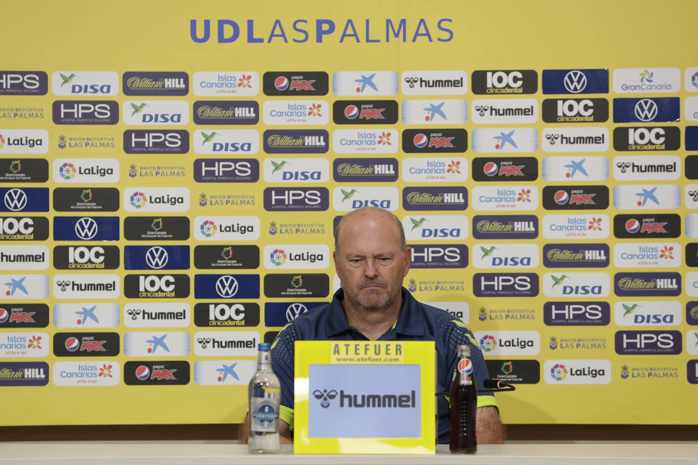 Pepe Mel, técnico de la UD Las Palmas, en sala de prensa. 