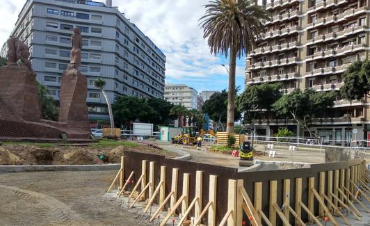 Obras en la plaza de España. 