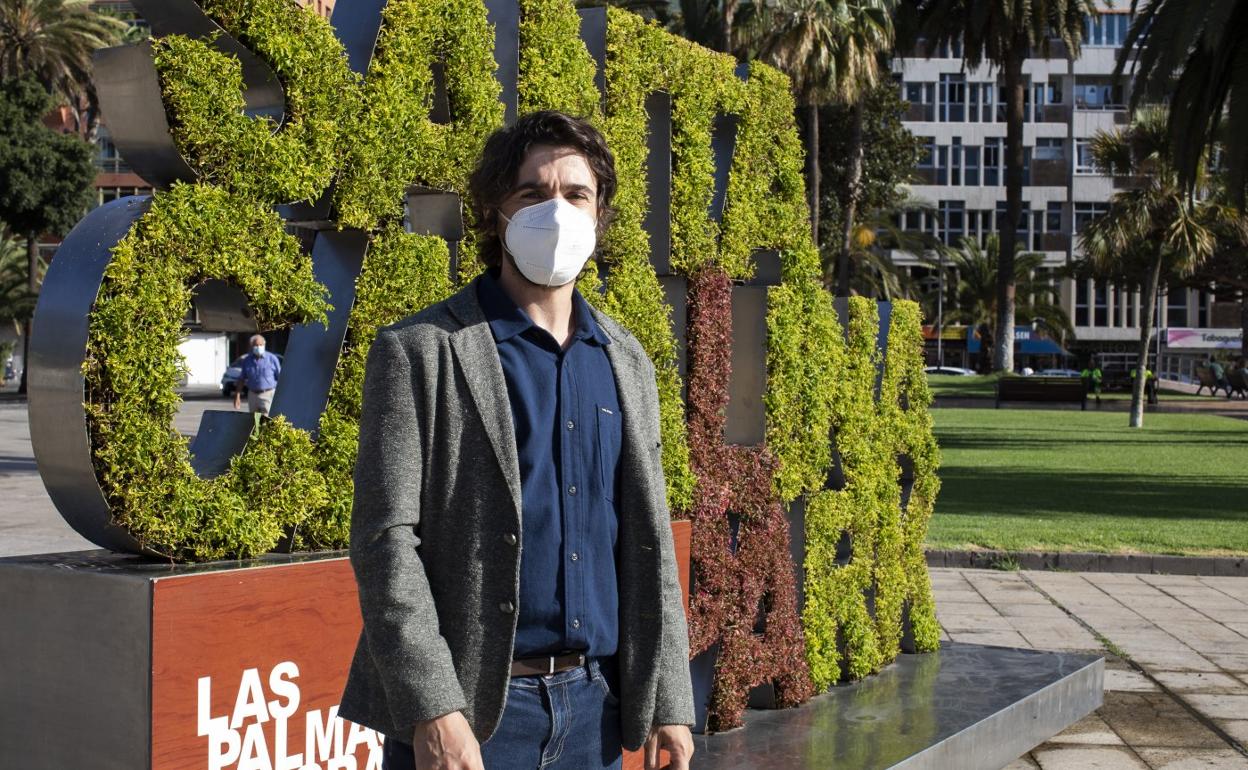 Alejandro Pérez Serrano, ayer, en la capital grancanaria. 