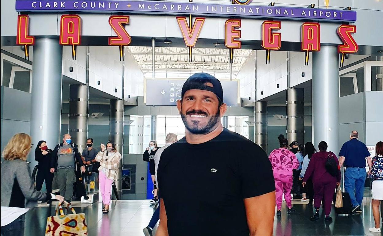Juan Espino, a su llegada a Las Vegas. 