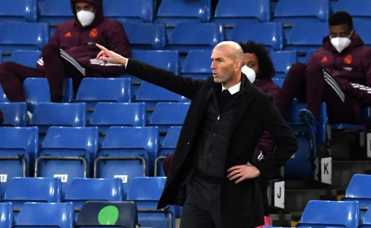 Zinedine Zidane, en Stamford Bridge. 