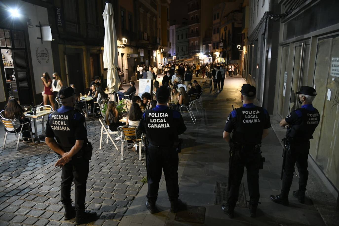 Control policial en Vegueta. 