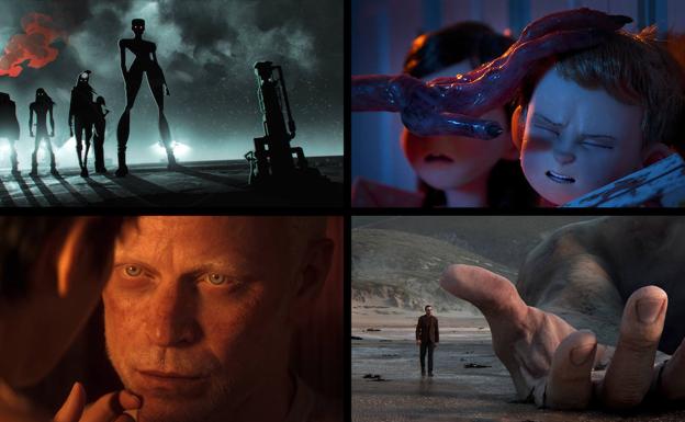 Cuatro de los cortos presentes en la segunda temporada de 'Love, Death & Robots'./