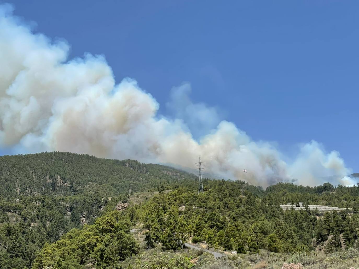 Imagen del incendio de Arico. 