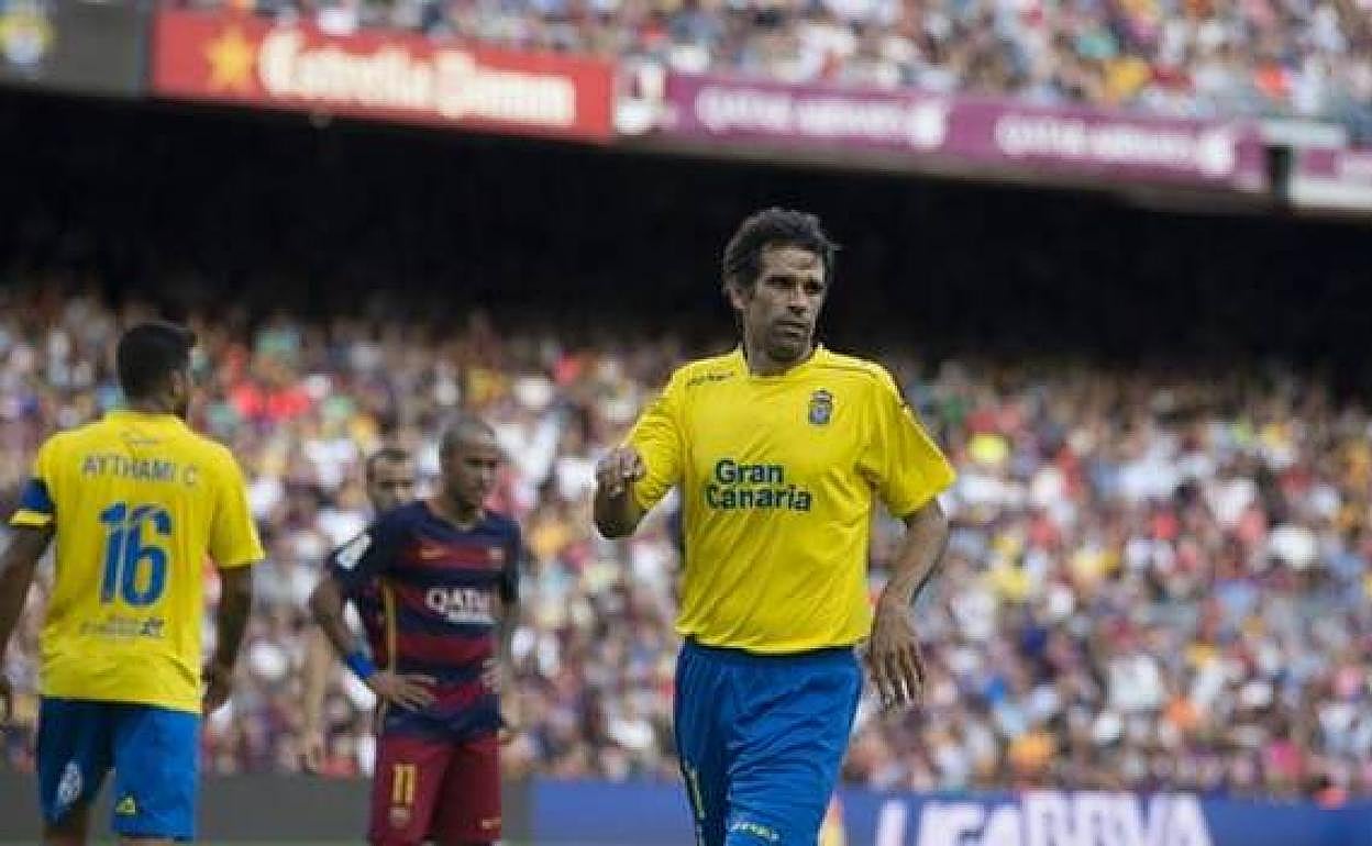 Juan Carlos Valerón, en su segunta etapa de amarillo. 