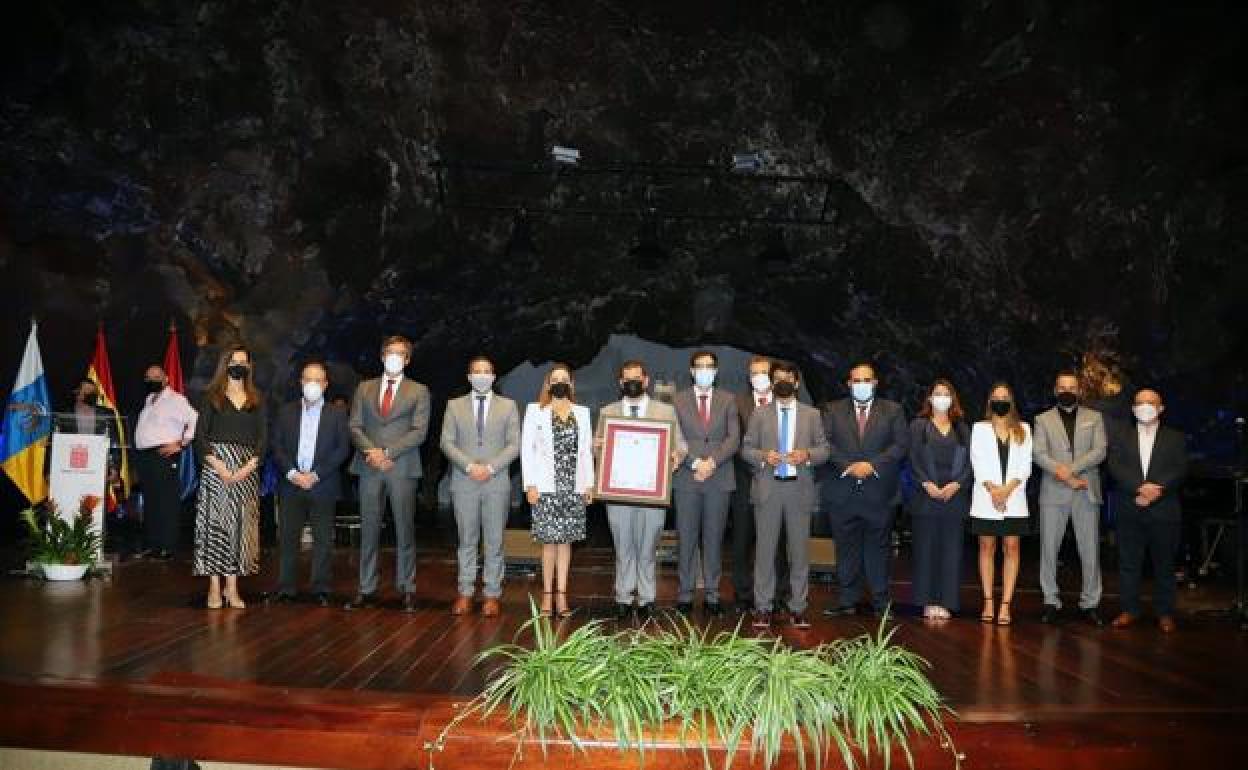 Momento del acto en Los Jameos del Agua. 