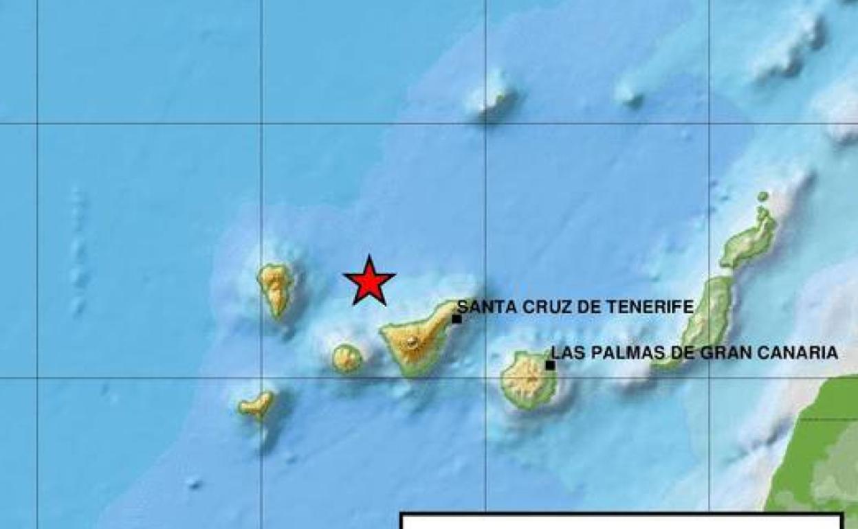Seísmo de 2,2 grados al noroeste de Tenerife