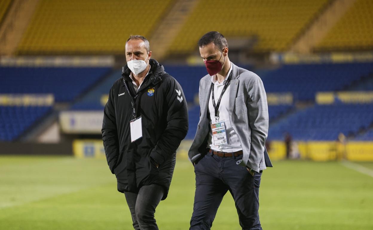 Luis Helguera, director deportivo de la UD Las Palmas, en el Gran Canaria este curso. 