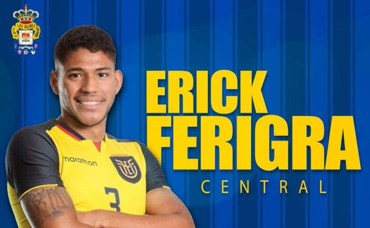 Erik Ferigra, nuevo jugador de Las Palmas. 