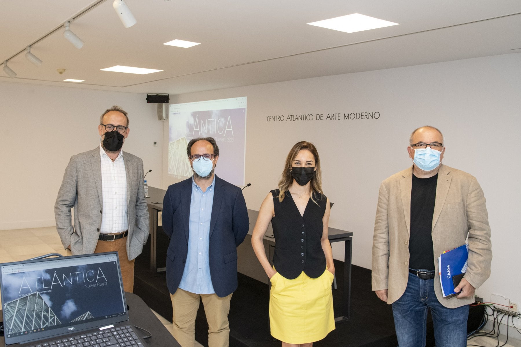 Francisco Bravo de Laguna, Javier Pueyo, Guacimara Medina y Orlando Britto Jinorio. 