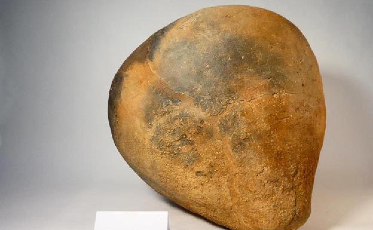 Una de las vasijas que ya se pueden exhibir. 