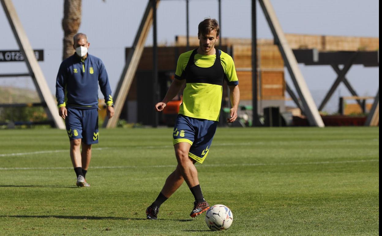 Eric Curbelo, durante un entrenamiento. 