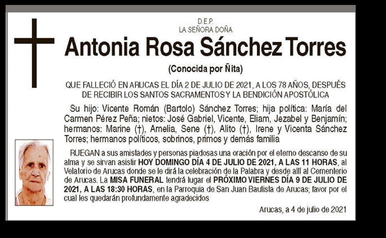 Antonia Rosa Sánchez Torres