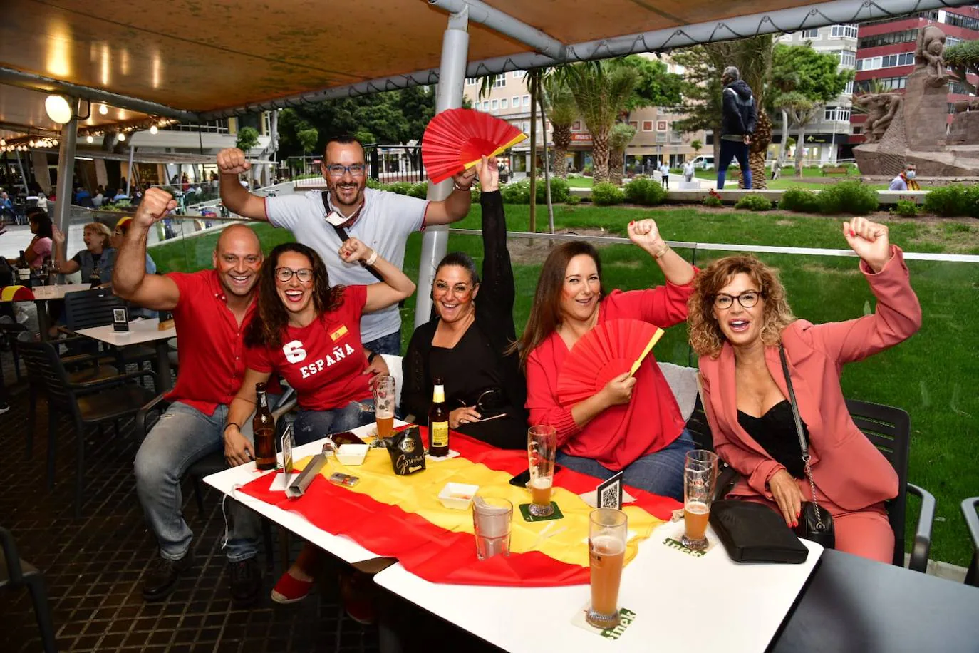 Fotos: Así vivió Canarias el partido Italia-España