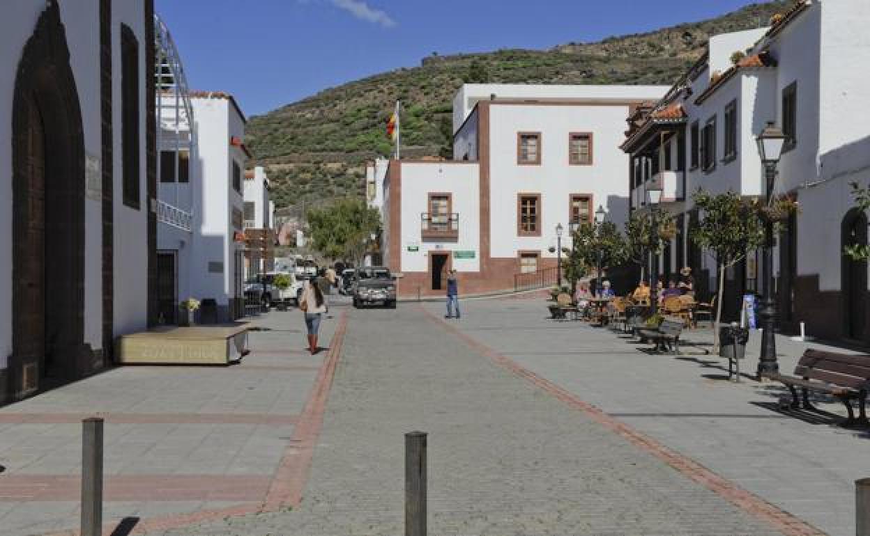 Vista del casco urbano de Artenara, el municipio menos poblado de Gran Canaria. 