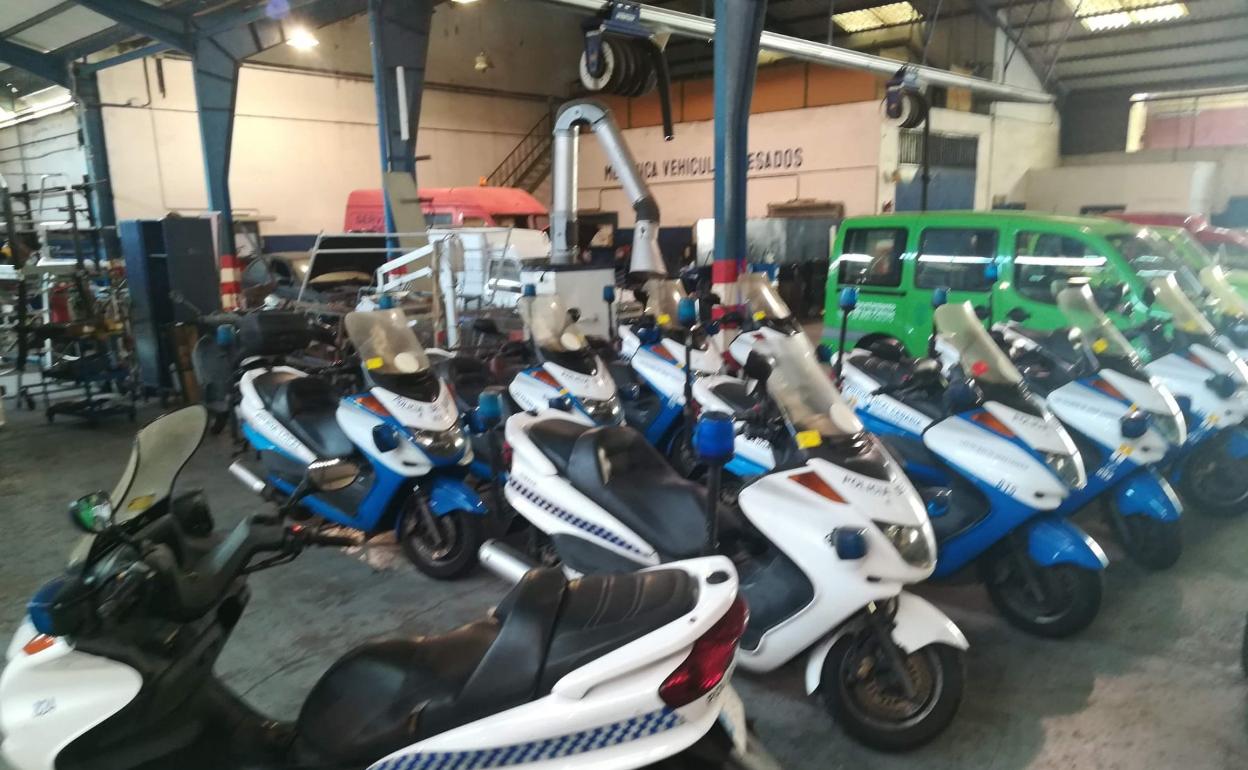 Imagen de motos que estaban asignadas a la unidad de barrio. 