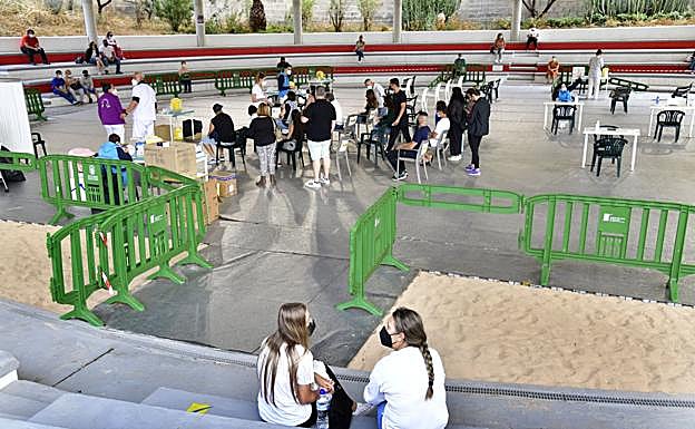 Imagen tomada la semana pasada en el punto de vacunación habilitado en el terrero de Pedro Hidalgo, en la capital grancanaria. 