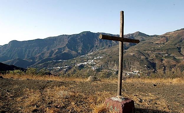 Vista de La Cruz de Timagada, por donde pasará la nueva tubería de agua de riego agrícola. 