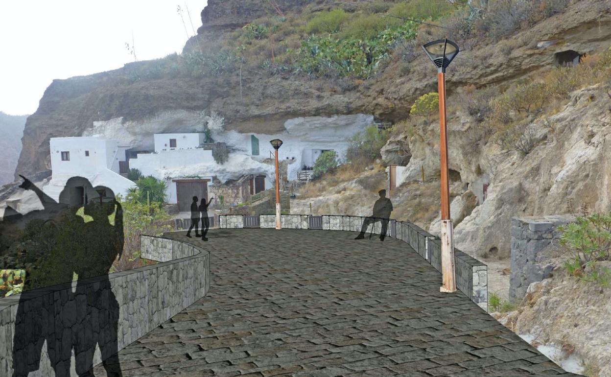 Recreación de la mejora de la zona de acogida incluida en el proyecto. 