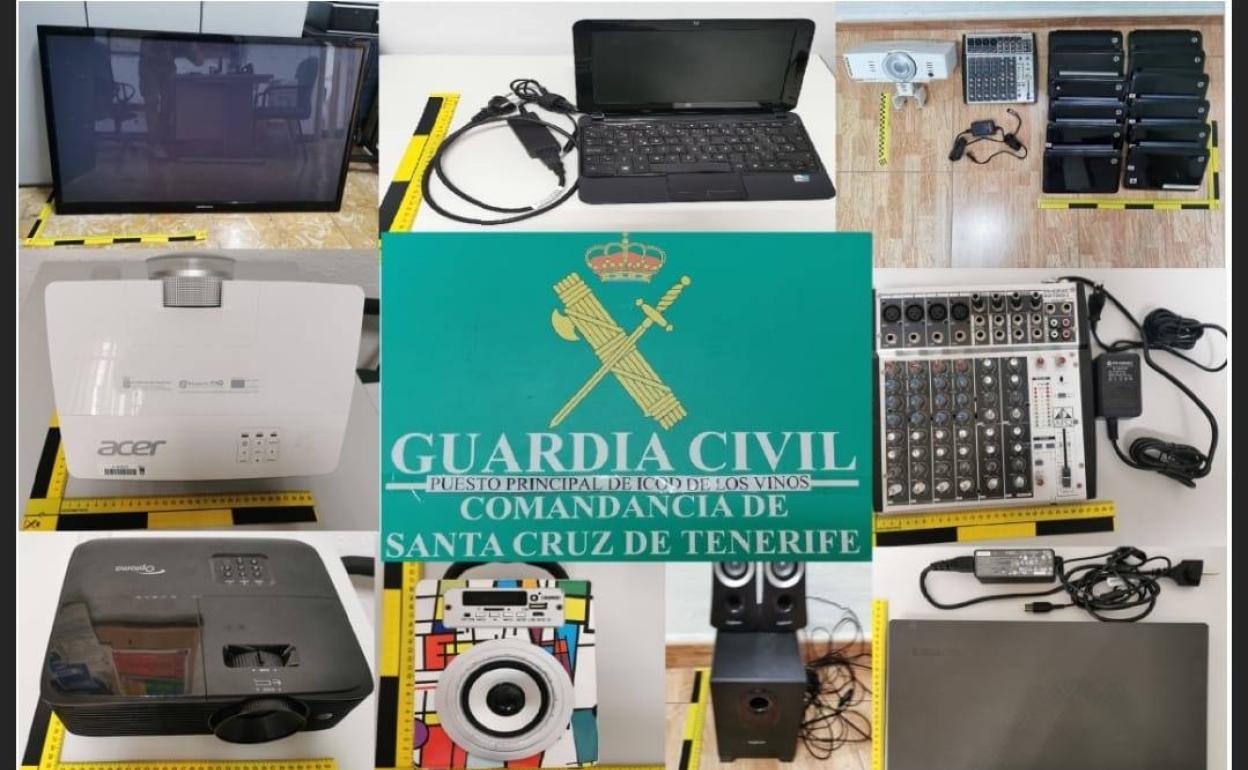 Roban 12.000 euros en material escolar en Tenerife