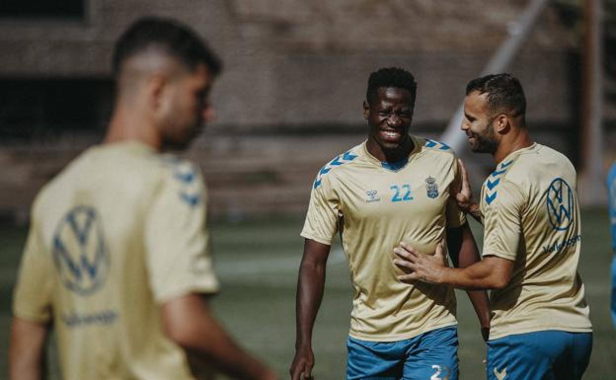 Mfulu y Jesé, en un entrenamiento. 