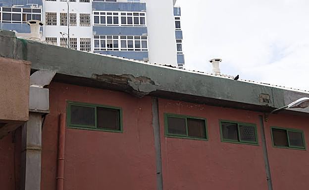 Detalle del techo del edificio. 