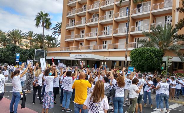 Protesta contra el abuso de temporalidad. 