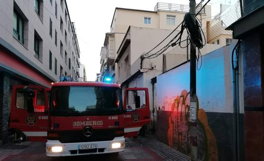 Intervención de los bomberos en la capital grancanaria. 