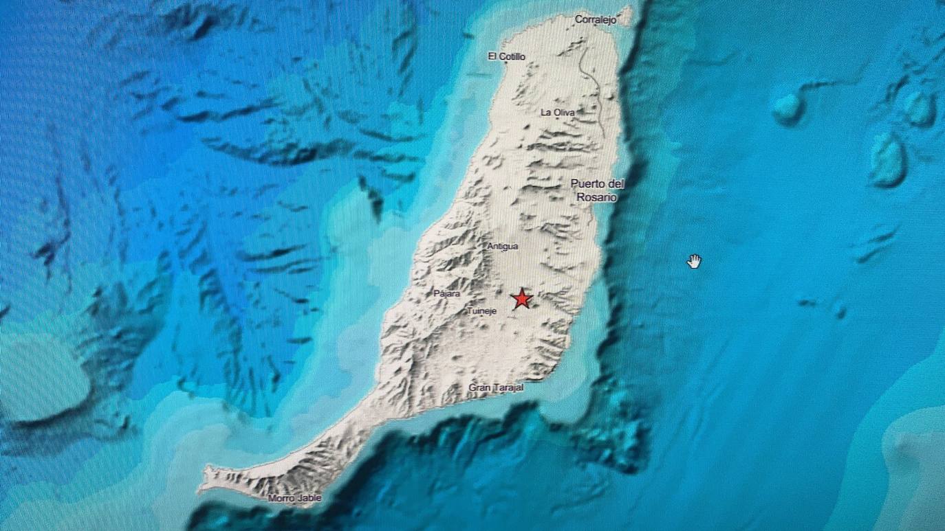 Terremoto a menos de un kilómetro de profundidad con Tuineje como epicentro