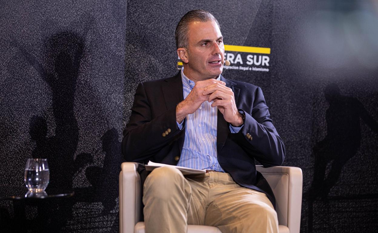 Javier Ortega-Smith, secretario general del partido, en su intervención en el encuentro. 