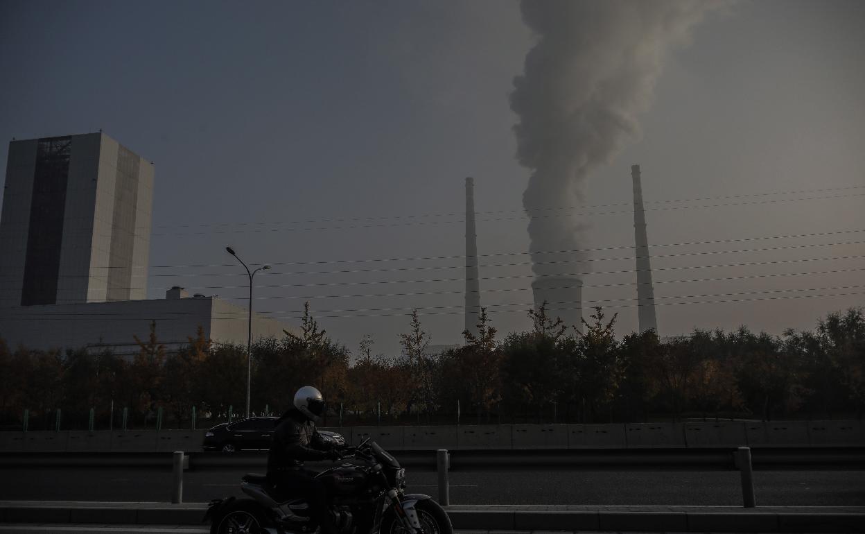 Aire contaminado en Beijing.